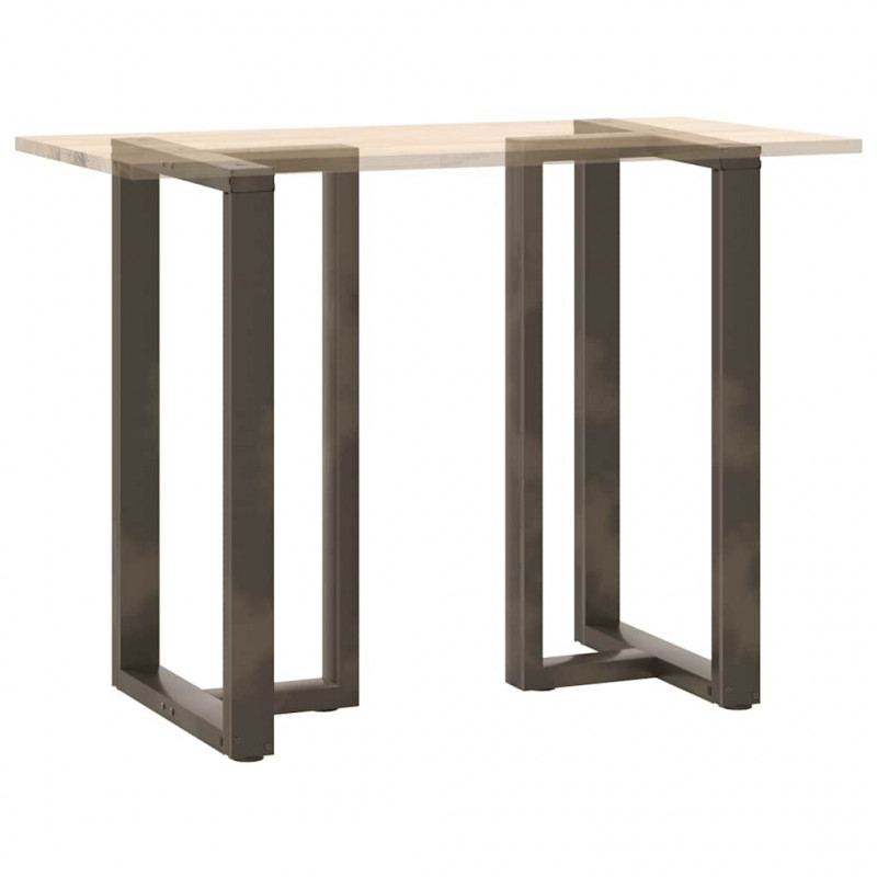 Nogi do stołu barowego w kształcie litery T 2 szt. Czarne 60x35x(100-101) cm Stal
