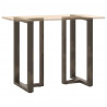Nogi do stołu barowego w kształcie litery T 2 szt. Czarne 60x35x(100-101) cm Stal