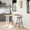 Nogi do stołu barowego w kształcie litery U 2 szt. Białe 60x(90-91) cm Stal