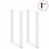 Nogi do stołu barowego w kształcie litery U 2 szt. Białe 60x(90-91) cm Stal