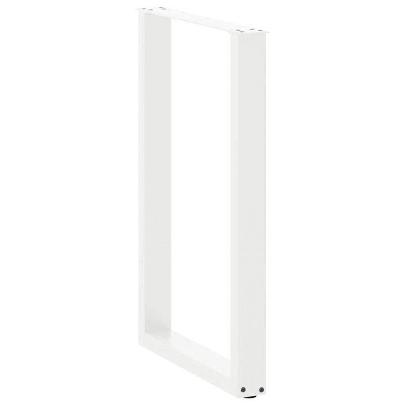 Nogi do stołu barowego w kształcie litery U 2 szt. Białe 60x(90-91) cm Stal