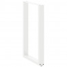 Nogi do stołu barowego w kształcie litery U 2 szt. Białe 60x(90-91) cm Stal