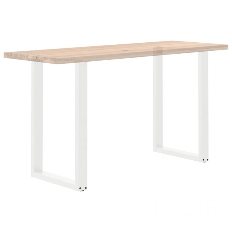 Nogi do stołu barowego w kształcie litery U 2 szt. Białe 60x(90-91) cm Stal