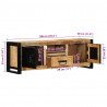 Szafka RTV 100x30x35 cm lite drewno surowe mango