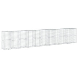 Kosz gabionowy z pokrywą, 1050x100x200 cm, galwanizowane żelazo