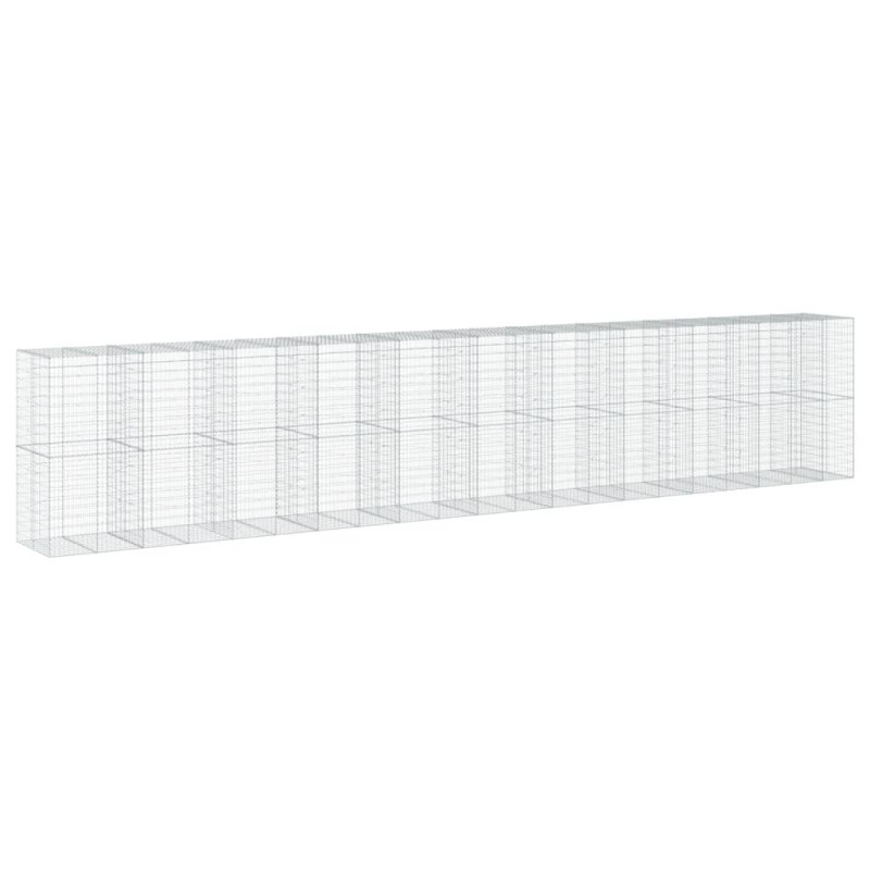 Kosz gabionowy z pokrywą, 1050x100x200 cm, galwanizowane żelazo