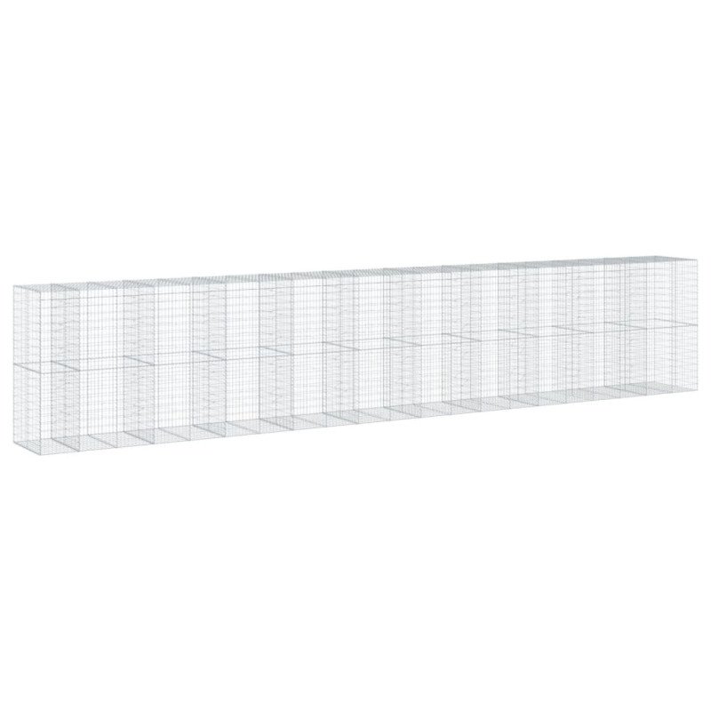 Kosz gabionowy z pokrywą, 1050x100x200 cm, galwanizowane żelazo
