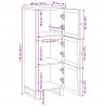 Highboard z drzwiami Brązowy 90 x 33 x 75 cm Drewno z mango