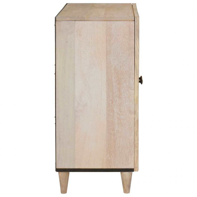 Bufet Biały 60 x 33 x 75 cm lite drewno mango