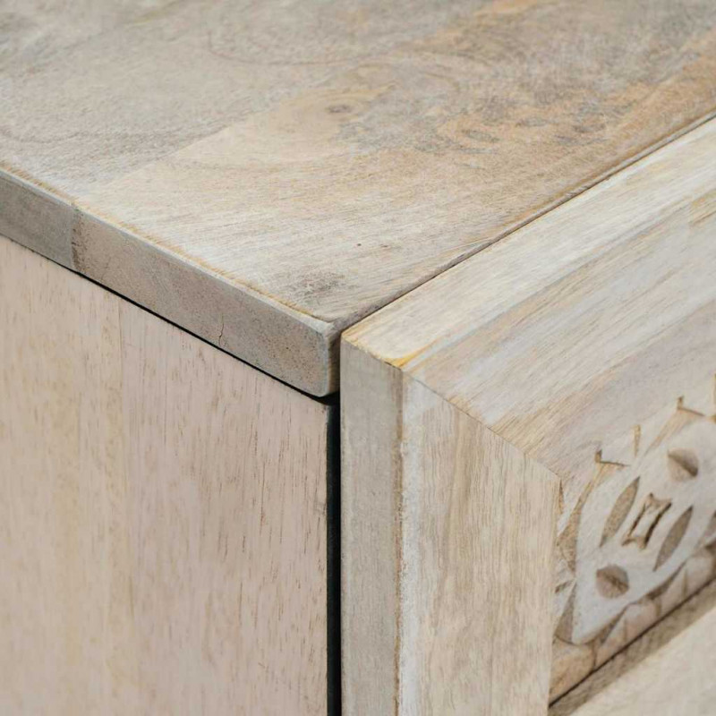 Bufet Biały 60 x 33 x 75 cm lite drewno mango