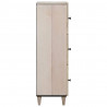 Highboard Biały 40 x 33 x 110 cm lite drewno mango