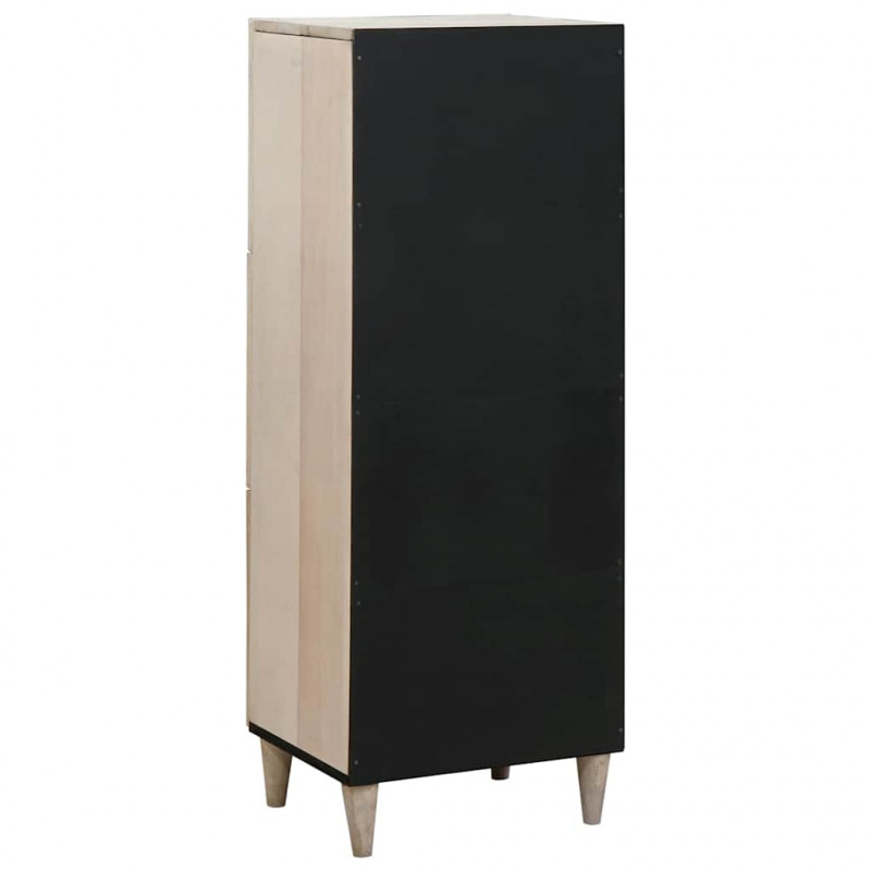 Highboard Biały 40 x 33 x 110 cm lite drewno mango