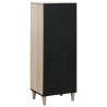 Highboard Biały 40 x 33 x 110 cm lite drewno mango