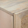 Highboard Biały 40 x 33 x 110 cm lite drewno mango