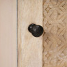 Highboard Biały 40 x 33 x 110 cm lite drewno mango
