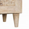 Highboard Biały 40 x 33 x 110 cm lite drewno mango