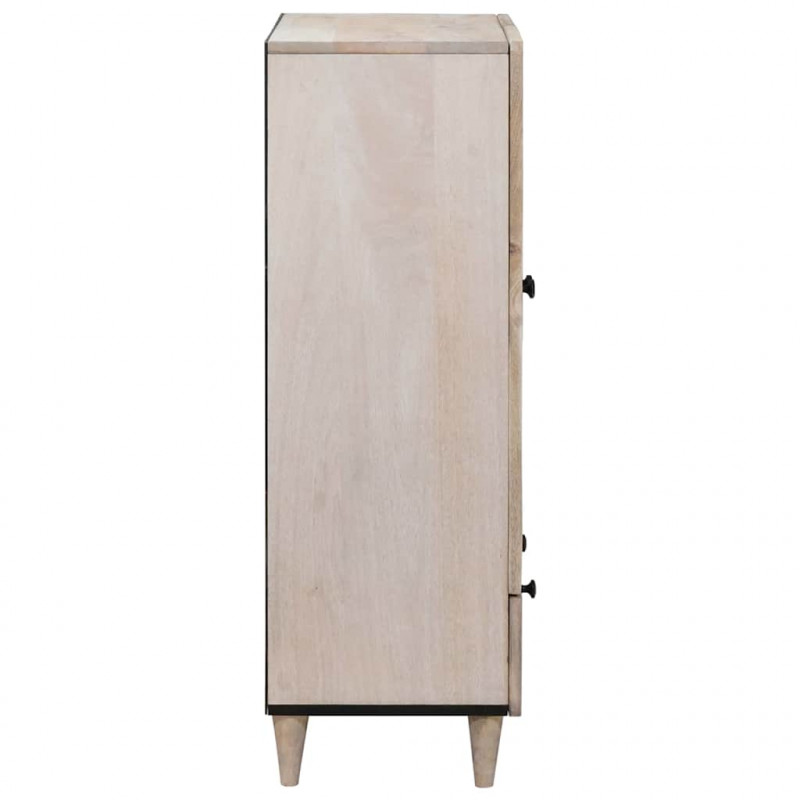 Highboard Biały 60 x 33 x 100 cm lite drewno mango