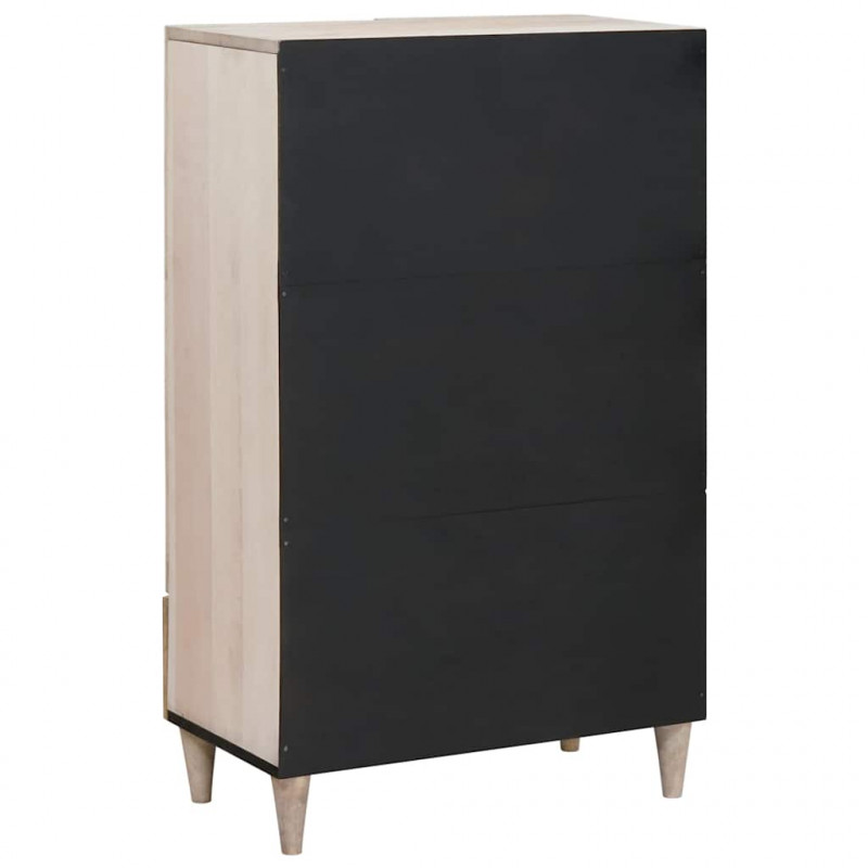 Highboard Biały 60 x 33 x 100 cm lite drewno mango