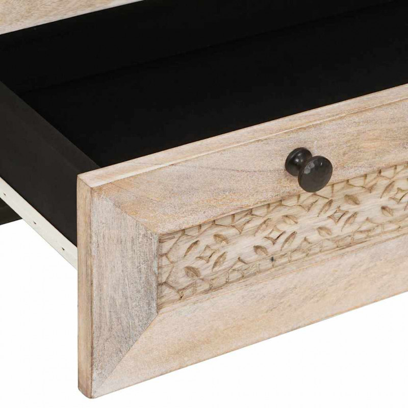 Highboard Biały 60 x 33 x 100 cm lite drewno mango