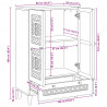 Highboard Biały 60 x 33 x 100 cm lite drewno mango