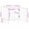 Szafka Nocna 2 pcs Brązowy 40 x 33,5 x 46 cm Drewno z mango