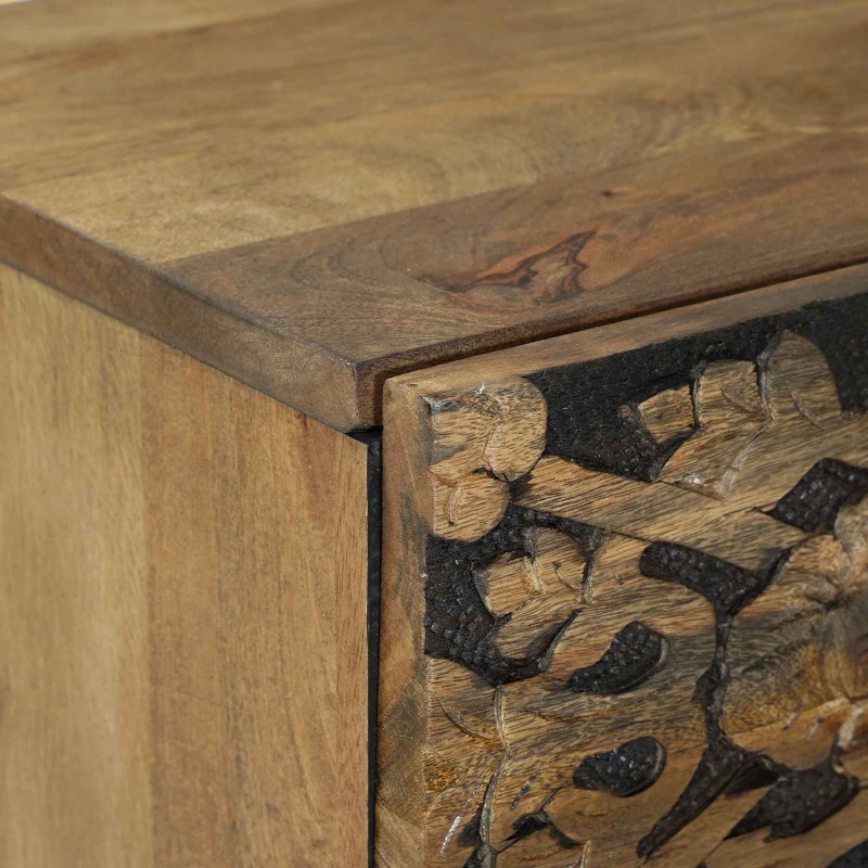 Szafka Nocna 2 pcs Brązowy 40 x 33,5 x 46 cm Drewno z mango