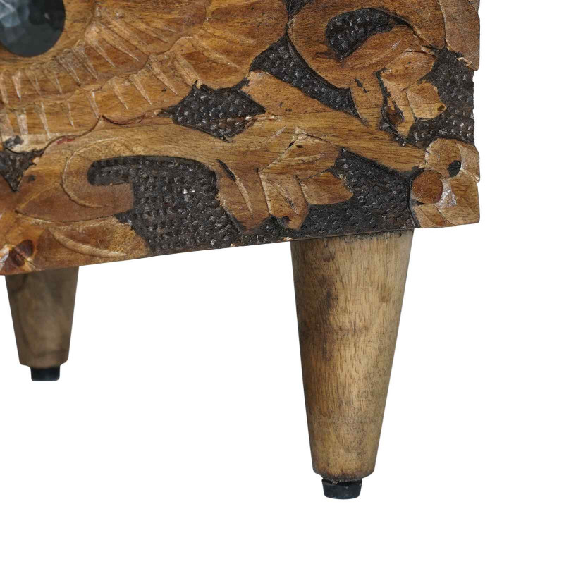 Szafka Nocna 2 pcs Brązowy 40 x 33,5 x 46 cm Drewno z mango