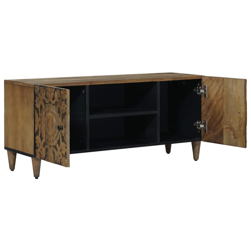 Szafka pod telewizor Brązowy 105 x 33,5 x 46 cm Drewno z mango