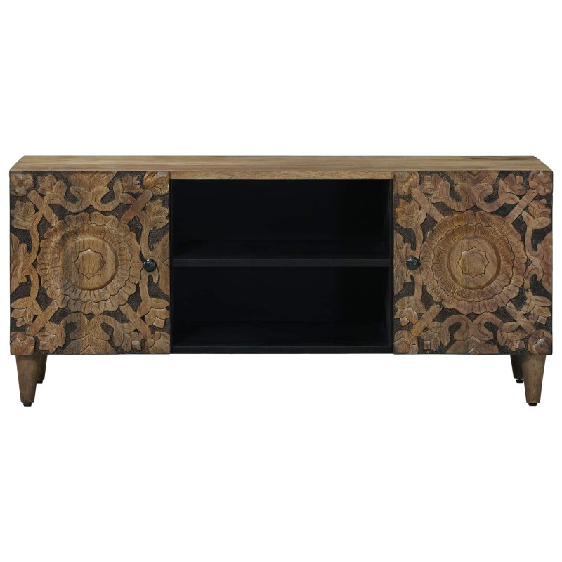 Szafka pod telewizor Brązowy 105 x 33,5 x 46 cm Drewno z mango