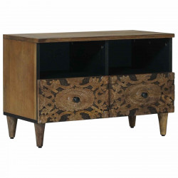 Szafka pod telewizor Brązowy 70 x 33,5 x 46 cm Drewno z mango
