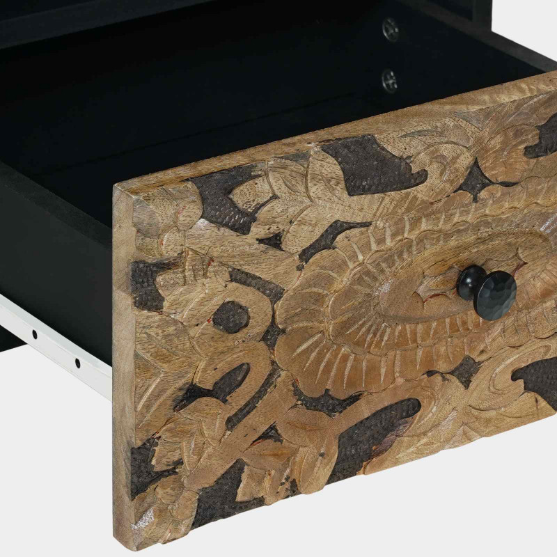Szafka łóżkowa 2 pcs Brązowy 40 x 33 x 46 cm Drewno z mango