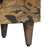 Szafka łóżkowa 2 pcs Brązowy 40 x 33 x 46 cm Drewno z mango