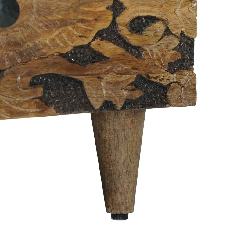 Stolik kawowy z szufladą Brązowy 80 x 54 x 40 cm Drewno z mango