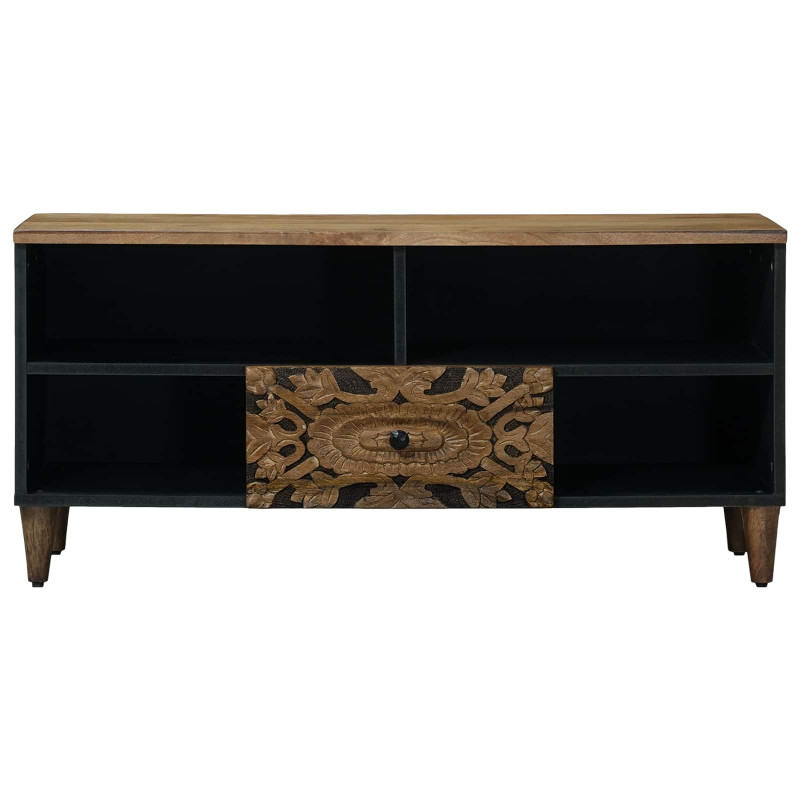 Szafka pod telewizor Brązowy 100 x 33,5 x 46 cm Drewno z mango