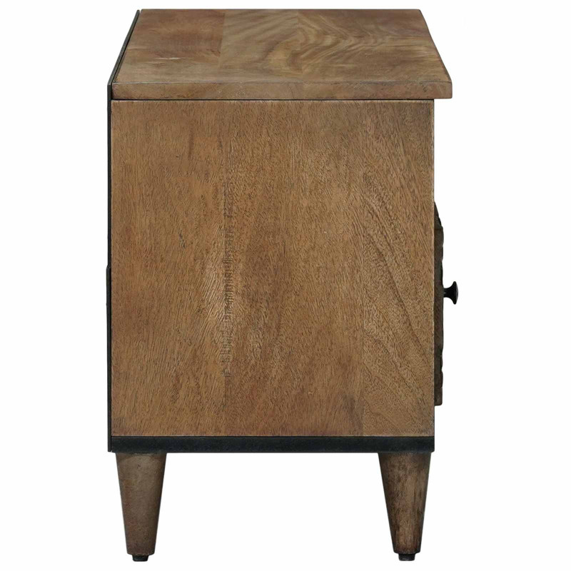 Szafka pod telewizor Brązowy 100 x 33,5 x 46 cm Drewno z mango