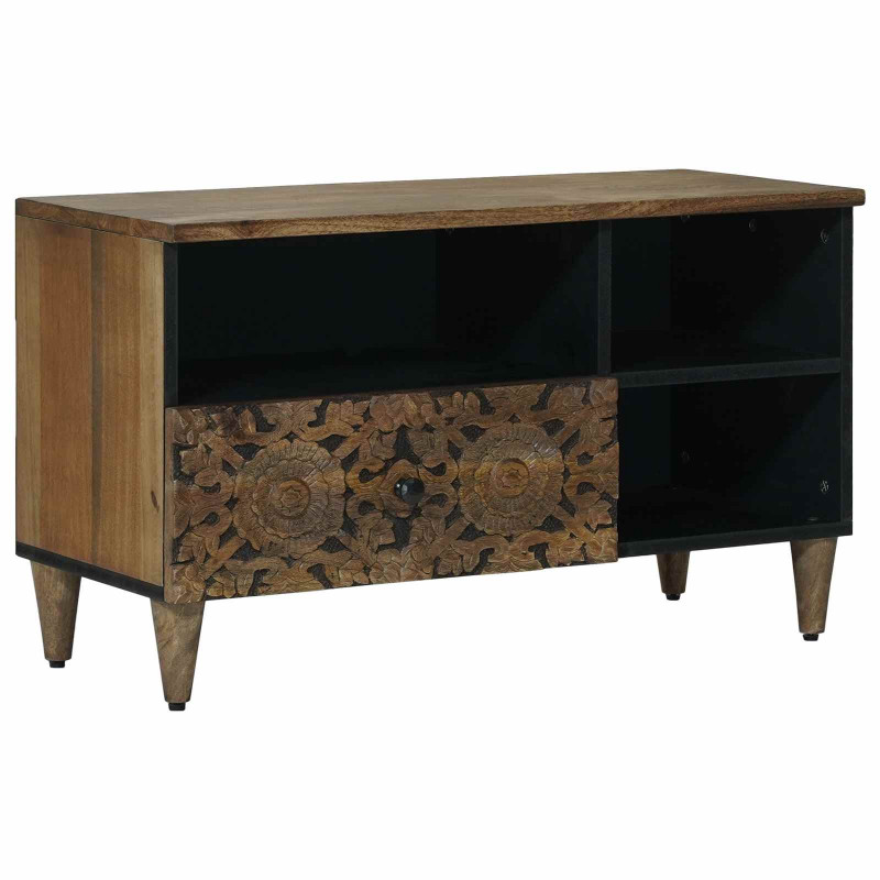 Szafka pod telewizor Brązowy 80 x 33,5 x 46 cm Drewno z mango