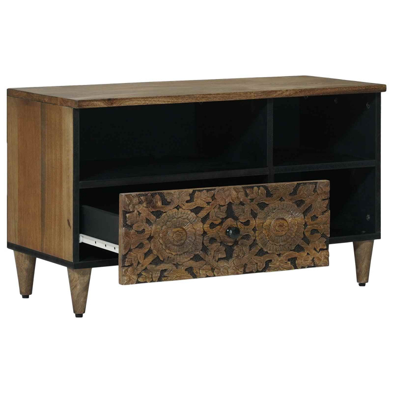 Szafka pod telewizor Brązowy 80 x 33,5 x 46 cm Drewno z mango