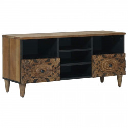 Szafka pod telewizor Brązowy 100 x 33,5 x 46 cm Drewno z mango