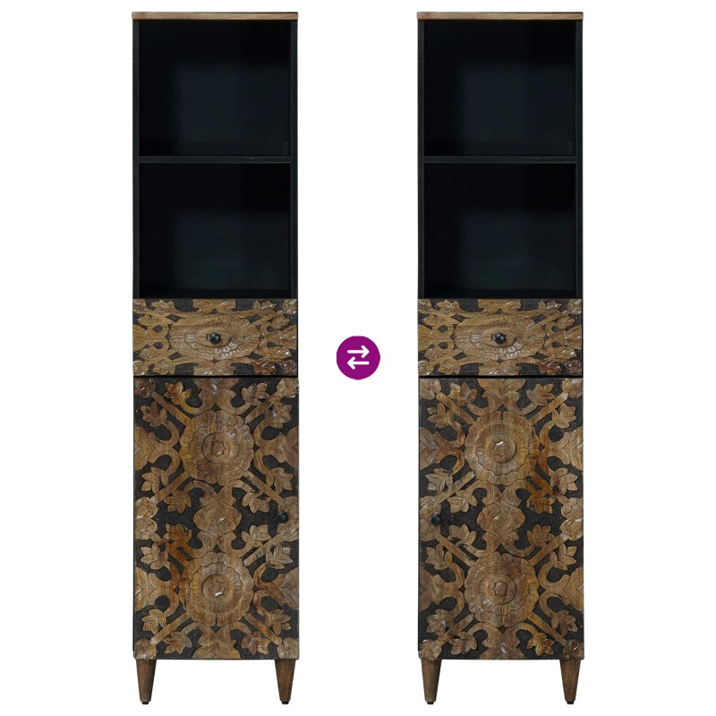 Szafka Łazienkowa Brązowy 38 x 33,5 x 160 cm Drewno z mango