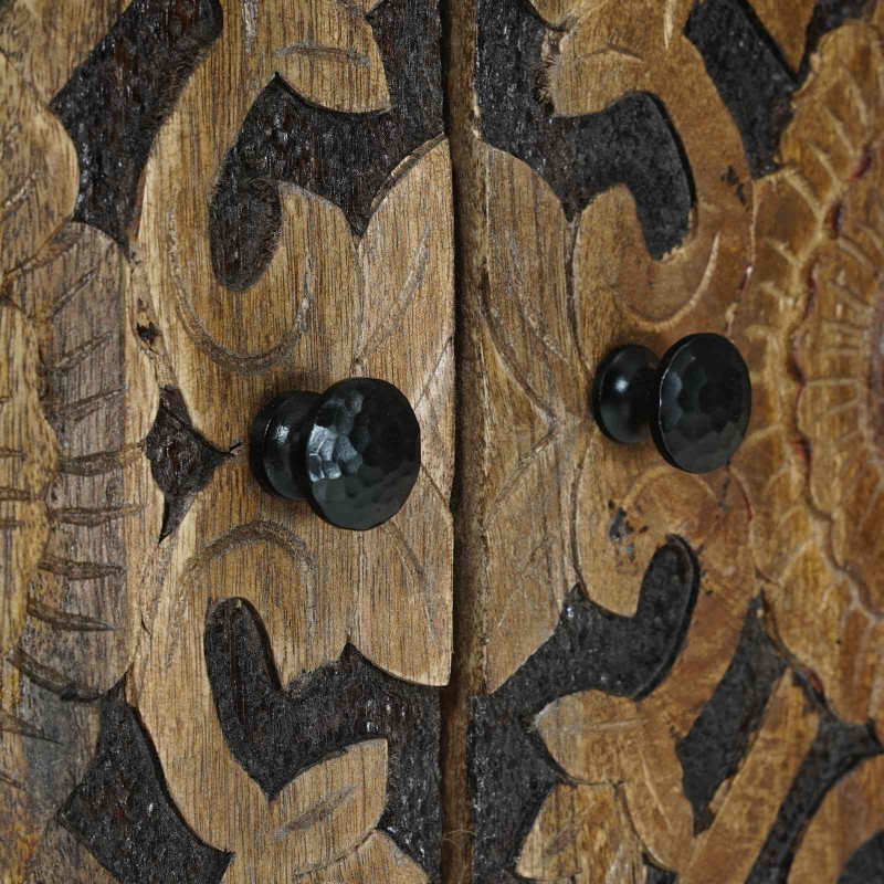 Bufet z drzwiami Brązowy 60 x 33,5 x 75 cm Drewno z mango