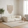 2-osobowa sofa modułowa Kremowy 140x70x36 Tkanina