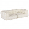 2-osobowa sofa modułowa Kremowy 140x70x36 Tkanina