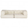 2-osobowa sofa modułowa Kremowy 140x70x36 Tkanina