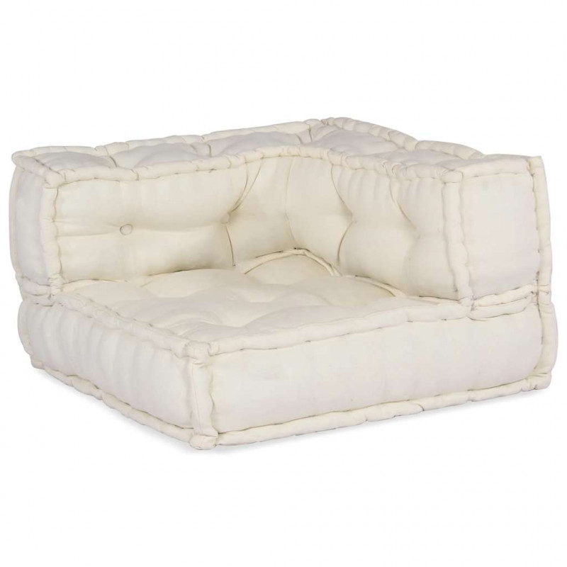 2-osobowa sofa modułowa Kremowy 140x70x36 Tkanina
