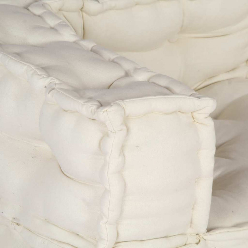 2-osobowa sofa modułowa Kremowy 140x70x36 Tkanina