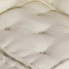 2-osobowa sofa modułowa Kremowy 140x70x36 Tkanina