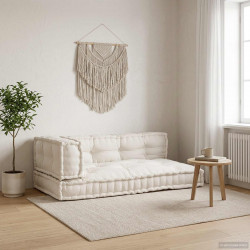 Poduszka do sofy paletowej 3 pcs kremowy 120 x 80 x 34 cm
