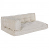 Poduszka do sofy paletowej 3 pcs kremowy 120 x 80 x 34 cm