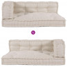 Poduszka do sofy paletowej 3 pcs kremowy 120 x 80 x 34 cm