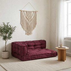 Poduszka do sofy paletowej 3 pcs Bordowy 120 x 80 x 38 cm